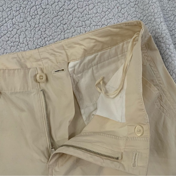 Lauren Ralph Lauren Women's 8 Cargo Pants Cream 100% Cotton Adjustable Wide Leg - Picture 4 of 14